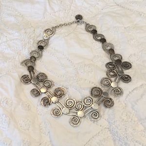 Silver metal necklace